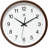 Anupam Office Round Plastic Wall Clock 14 Inches - Walnut