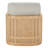 Juliette Faux Leather Natural Cane Swivel Barrel Chair-115989514