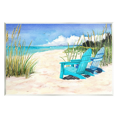 "Blue Beach Chairs", art mural par Christine Reichow