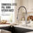  Single-Handle High-Arc Pull-Down Kitchen Faucet with Deck Plate-856708973