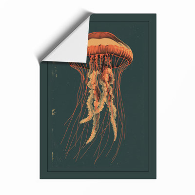 Luminous Jellyfish Coastal - Framed Print