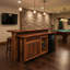Bar en bois de grange de 7 pieds avec meuble-lavabo Fireside Lodge - plateau en stratifié - ouverture du réfrigérateur à gauche-9561664-9561662