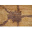 Tapis abstrait floral doré 7 x 10