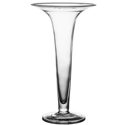 Vase de table en verre Trompette