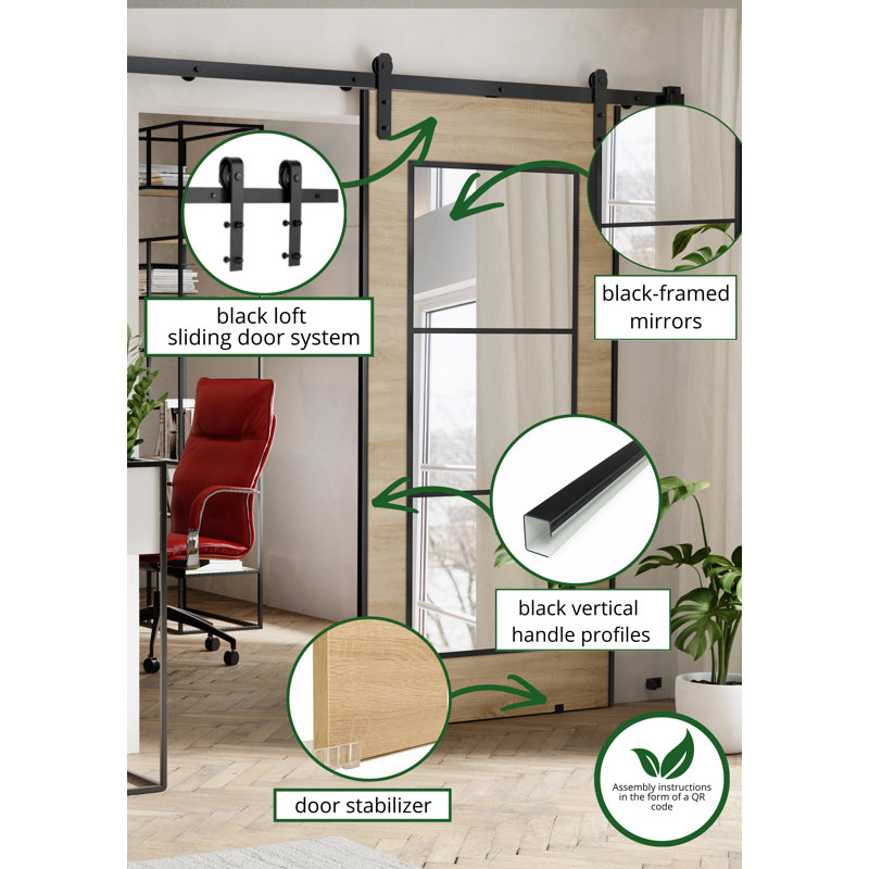 Ketterer Barn Door, 96cm x 205cm, Beige, 1