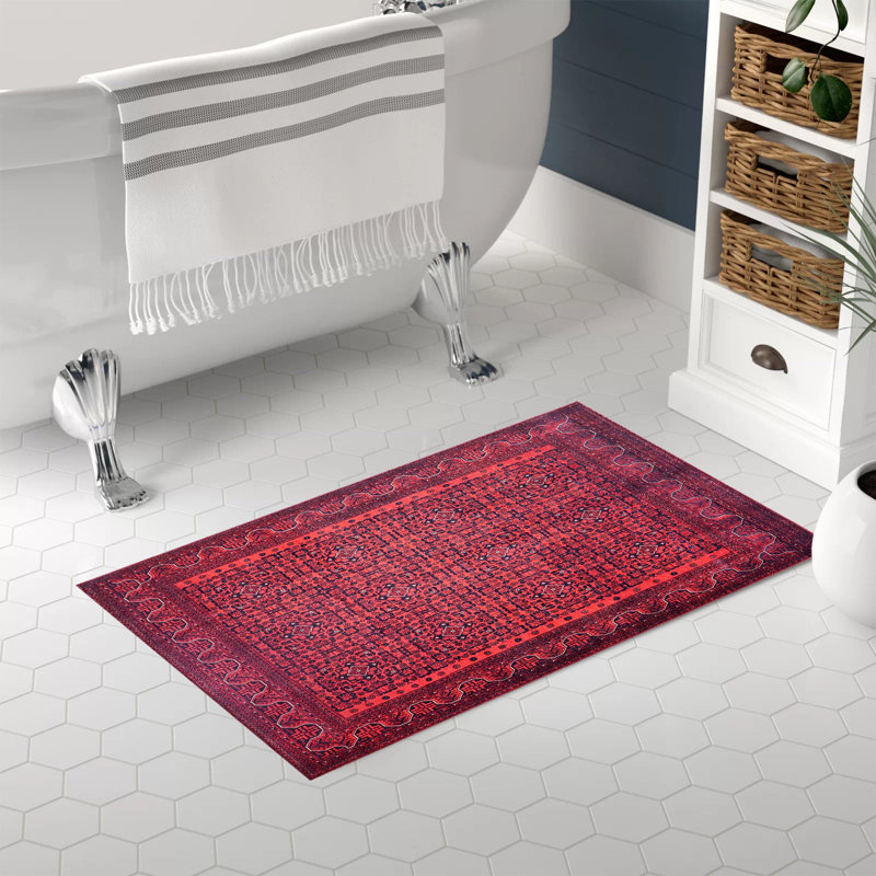 Oriental Cotton and Chenille Flatweave Area Rug, 80 x 150 cm
