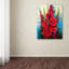 «Hollyhocks» de Kucera, reproduction sur toile tendue-22076556