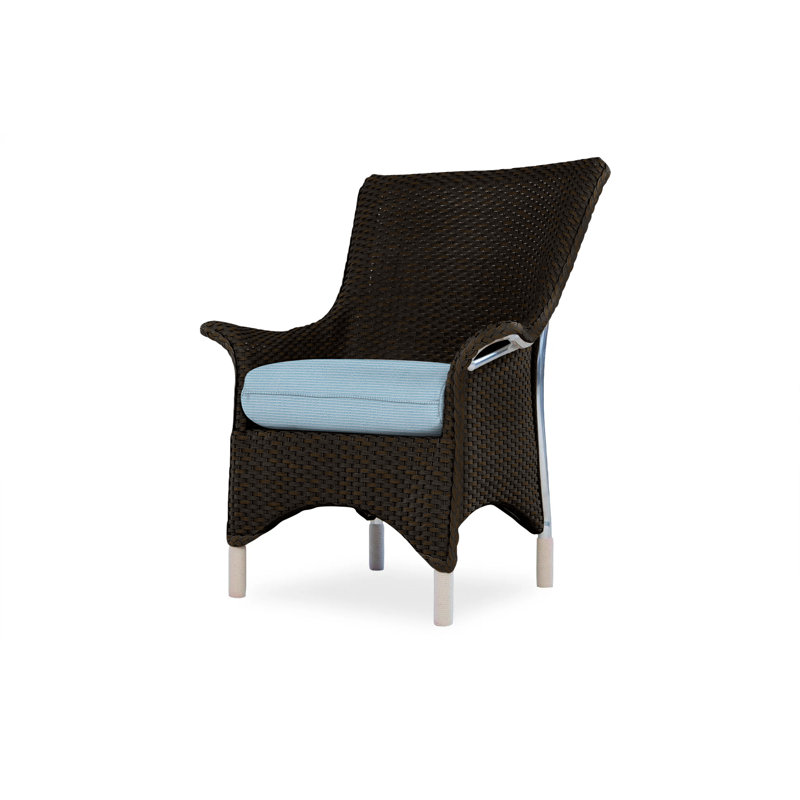Mandalay Outdoor Dining Armchair, Demo Stone, Mink