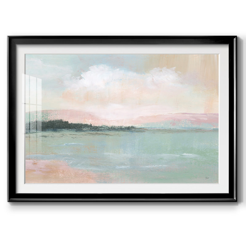 «Distant Shore», impression sur papier encadrée, Noir, H 15 po x l 21 po x P 1,5 po