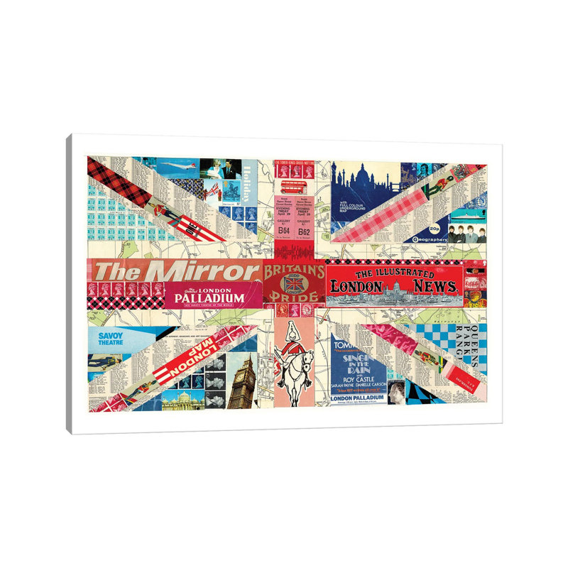 Union Jack Flag - Wrapped Canvas Print, 66.04 cm H x 45.72 cm W x 3.175 cm D