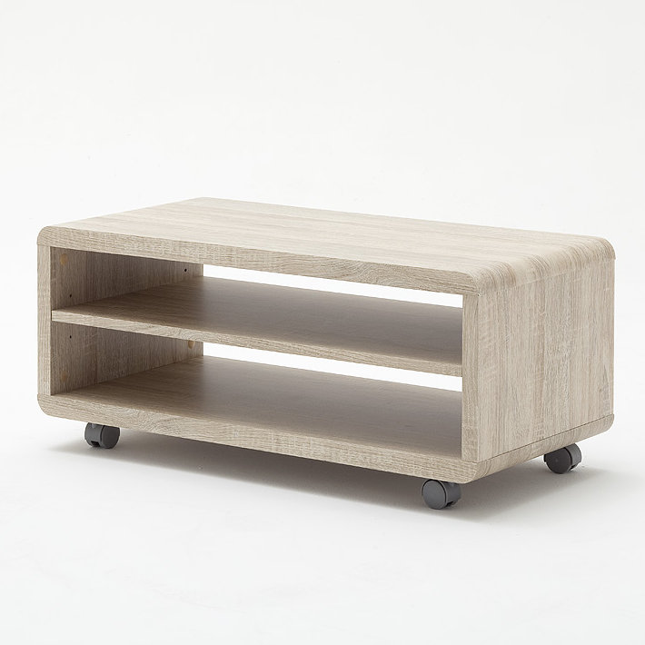 Unfinished TV Stand for TVs up to 32", Rough-cut Oak