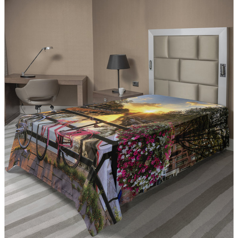 Microfiber No Pattern And Not Solid Color Flat Sheet, Twin Flat Sheet
