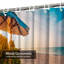 Rideau de douche avec 12 crochets Beach Sunset-791277378