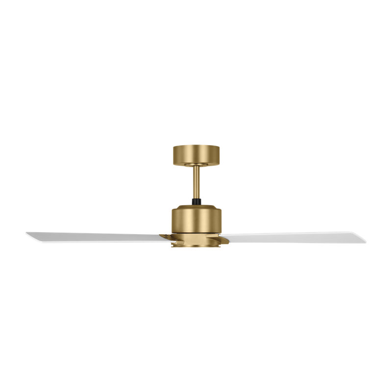 Rozzen Smart 60 Ceiling Fan, Burnished Brass, Matte White