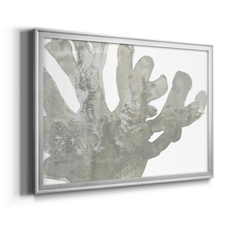 Stone Macro Coral I - ensemble de 2 cadres photo, H 24,5 po x l 37 po x P 1 po, Chrome