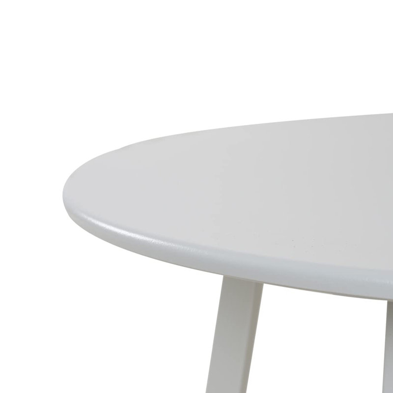 Outdoor Round Coffee Table, 28'' Patio Side Table For Backyard Patio Deck, White