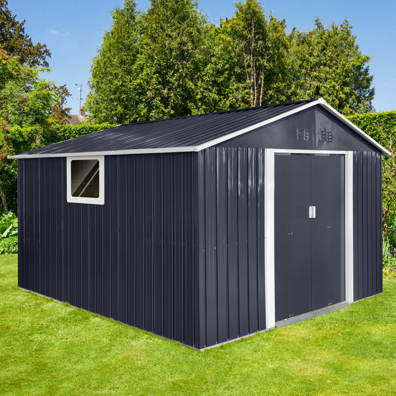 Metal garden sheds 11.2ftx10.6ft outdoor storage sheds with window