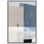 Illustration de forme abstraite de style Mid-Century bleu de style Mid-Century Polygon Collage-100707665-100707666
