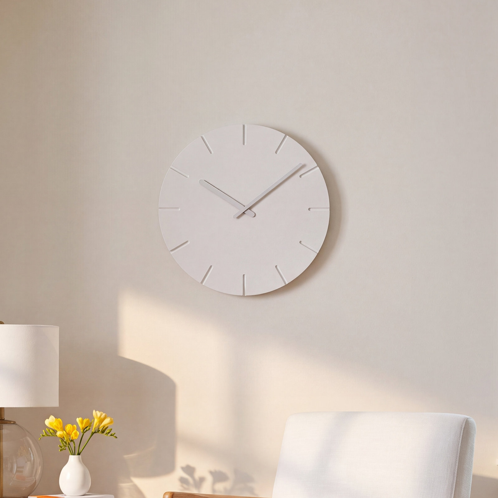 Lemnos Carved C Wall Clock