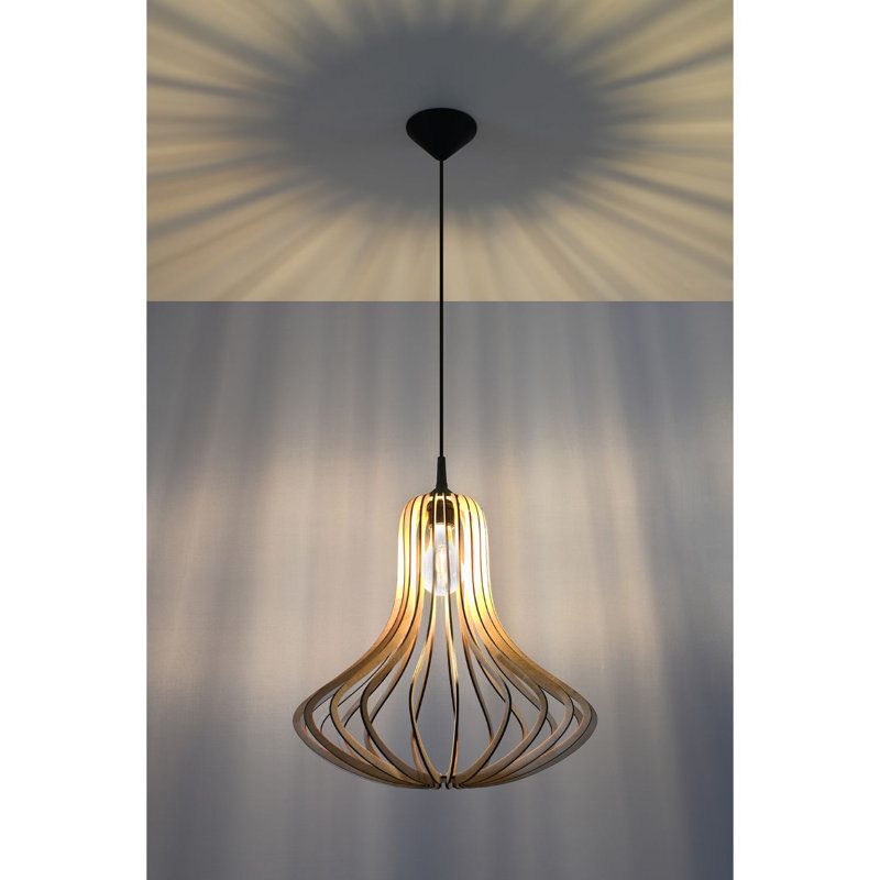 Denville 1 - Light Black/Brown Geometric Pendant