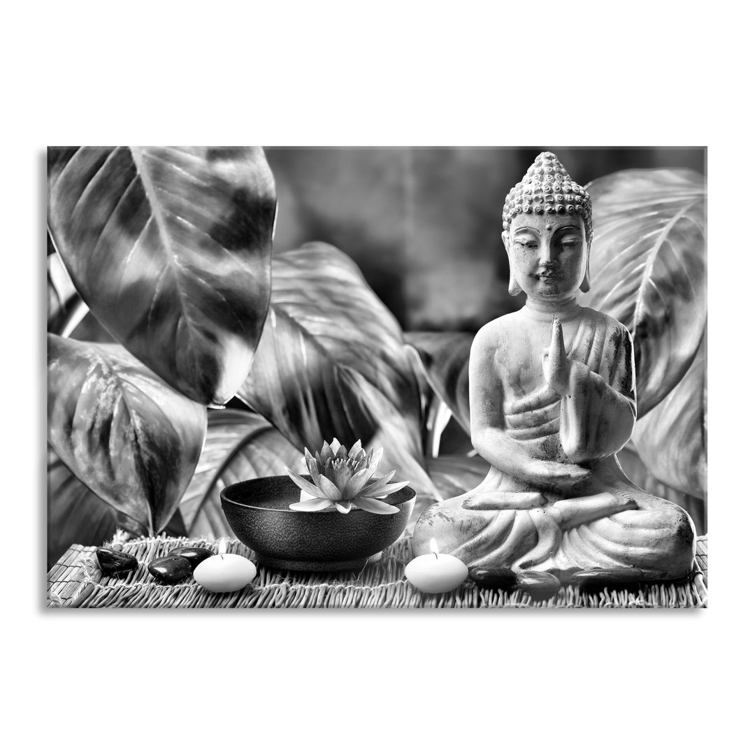 Glasbild Buddha-Statue