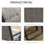 Fauteuil inclinable pliant, gris, avec plateau latéral et coussin de siège respirant, capacité de 264 lb, tissu et plateau de chaise d'extérieur intérieur,