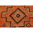 Orange Geometric Oushak Oriental Runner Rug 3x11
