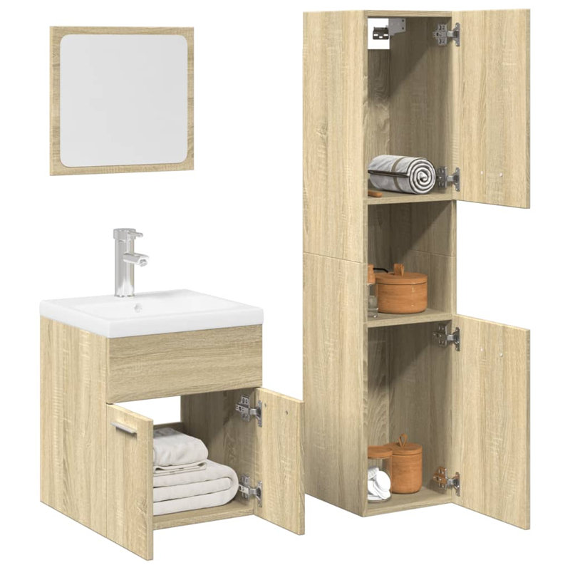 Gelena Bathroom Furniture Suite, Sonoma Oak