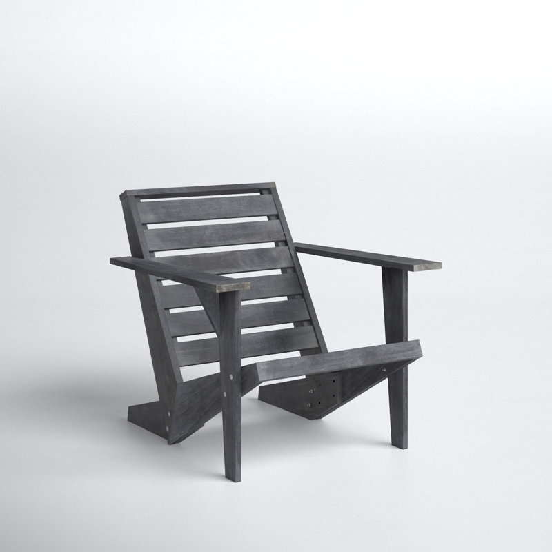 Ursa Acacia Outdoor Adirondack Chair, Dark Slate Gray