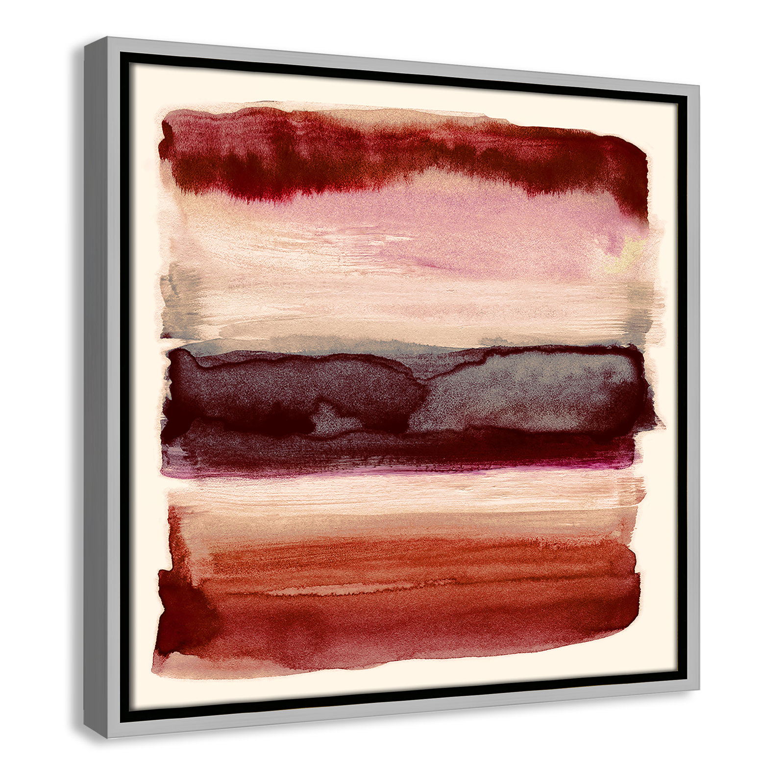 Burgundy Sky II Print by Nan, Silver, 17.5" H x 17.5" W