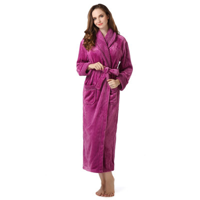 Gracelyn Fleece Girl / Woman+ Mid-Calf Bathrobe with Pockets