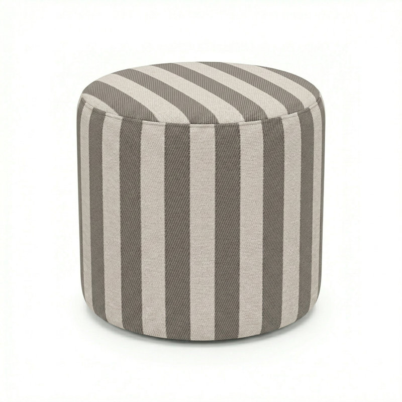 Pouf rond 18 "Lily Gardens, Taupe foncé