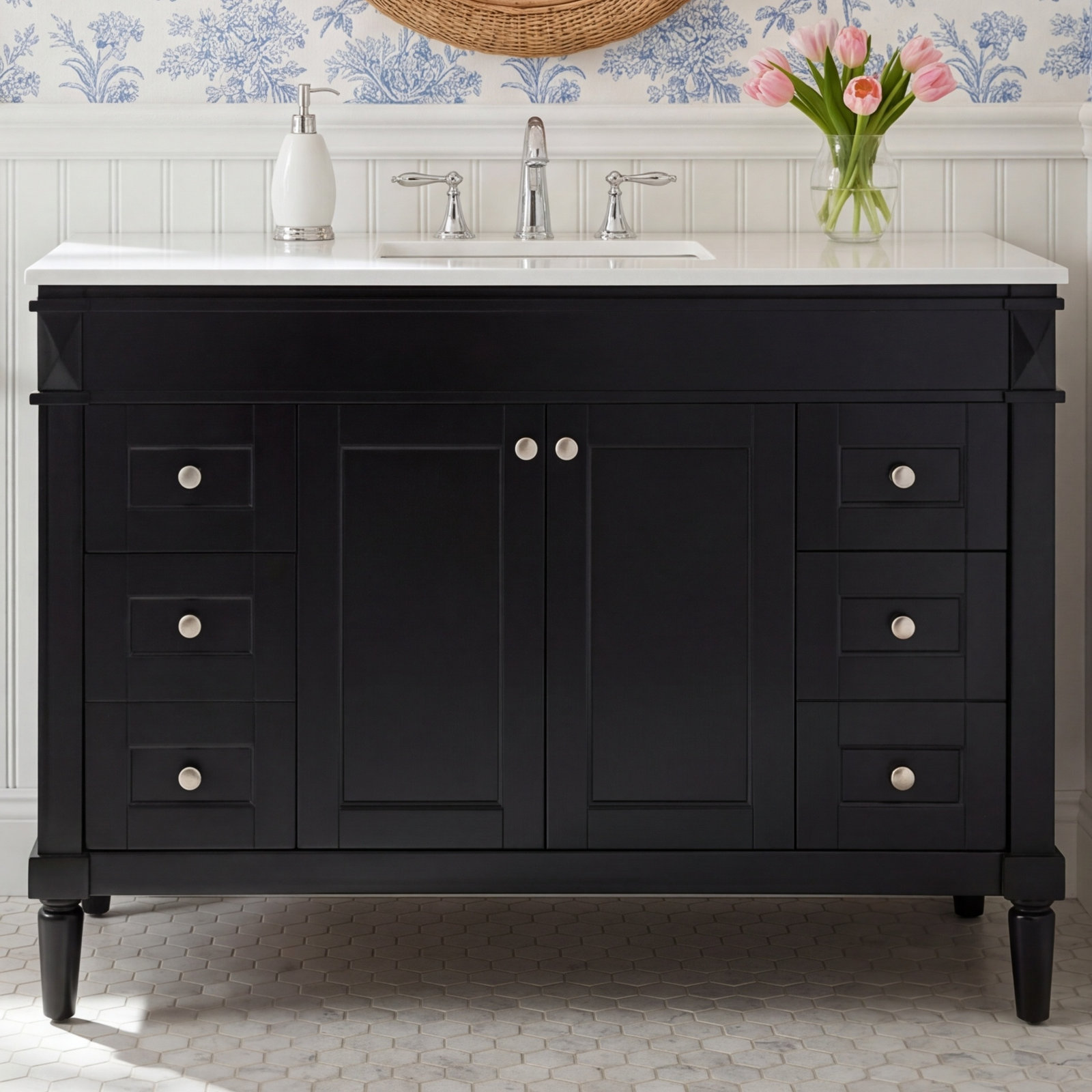 Readington 48'' Single Bathroom Vanity, Black
