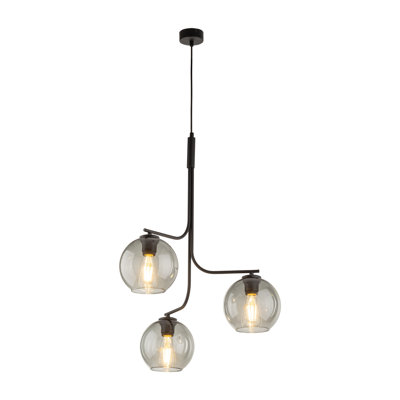 Aquinas 3 - Light Stainless Steel Cluster Pendant