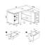 Bureau en L avec tiroirs et tablettes, surface de travail durable pour une organisation et un rangement maximaux