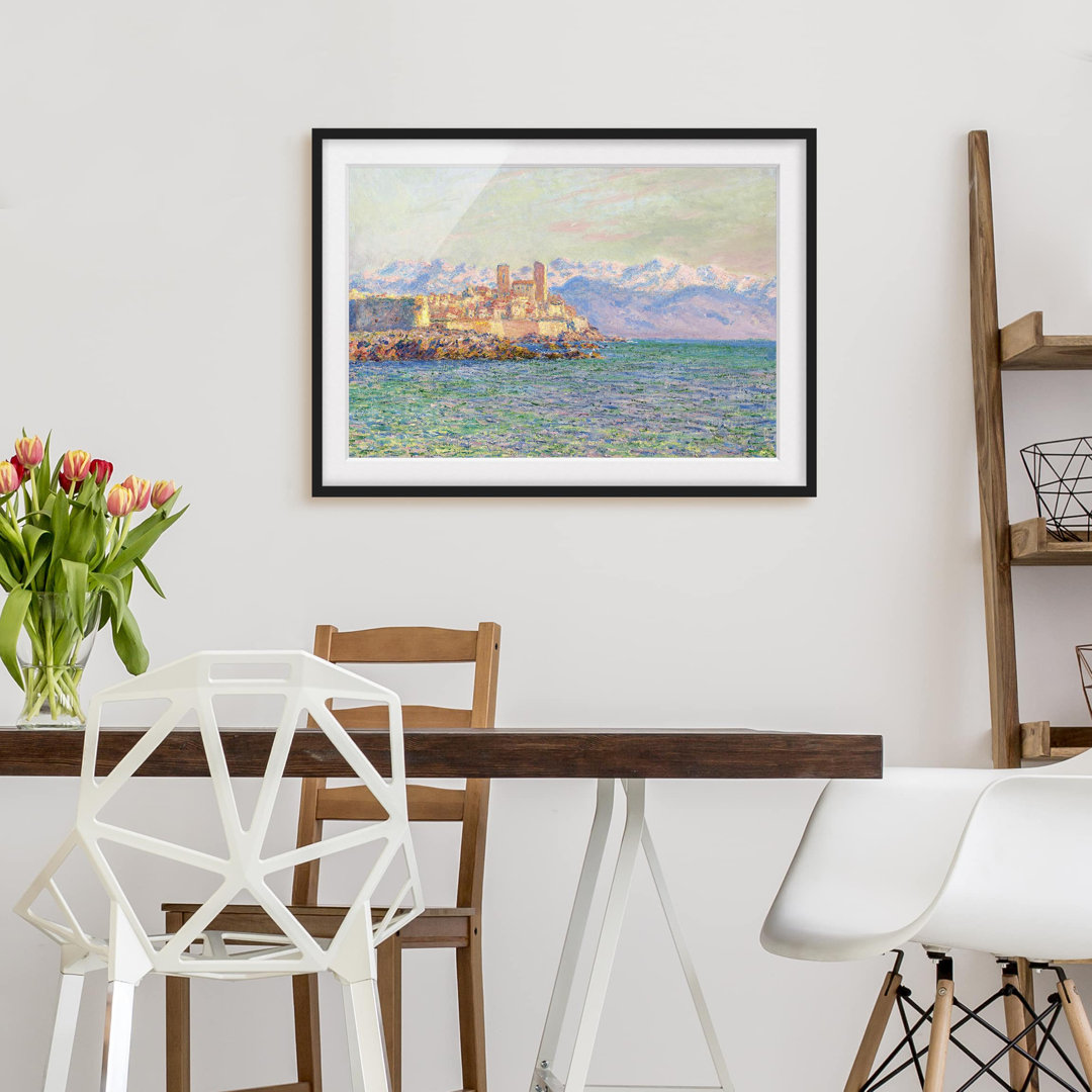 Gerahmtes Poster The Fort of Antibes von Claude Monet