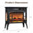 Freestanding Electric Fireplace Heater With Realistic 3D Flame