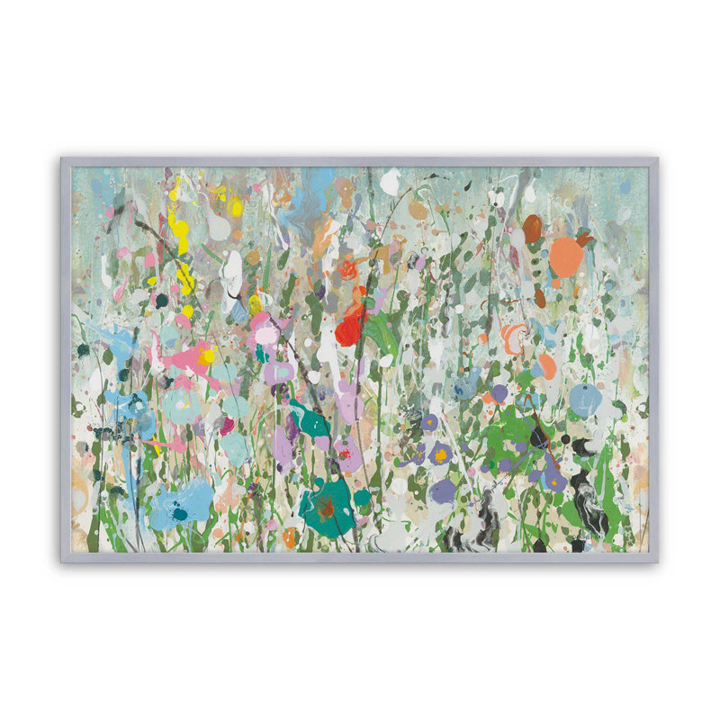 «Graffiti Garden» par Danhui Nai, reproduction d'art, Argent argent, H 30 po x l 40 po