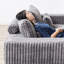 Fauteuil-lit modulaire surdimensionné de 87 po avec méridienne moderne surdimensionnée et amovible de couleur grise-331063076