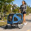 Remorque et poussette 2-en-1 pour chien bleu pliable pour chien moyen ou grand jusqu'à 88LB-74708450
