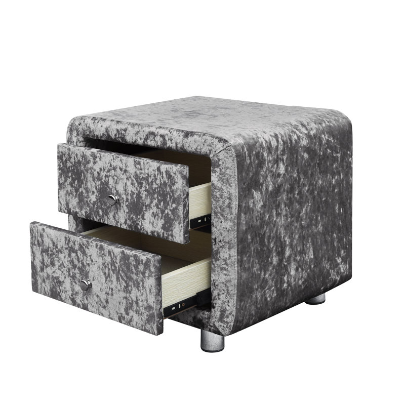 Burkett 52cm W Manufactured Wood Bedside Table