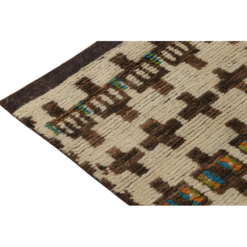 Moroccan Hand Knotted Area Rug, Rectangle 8' x 10'