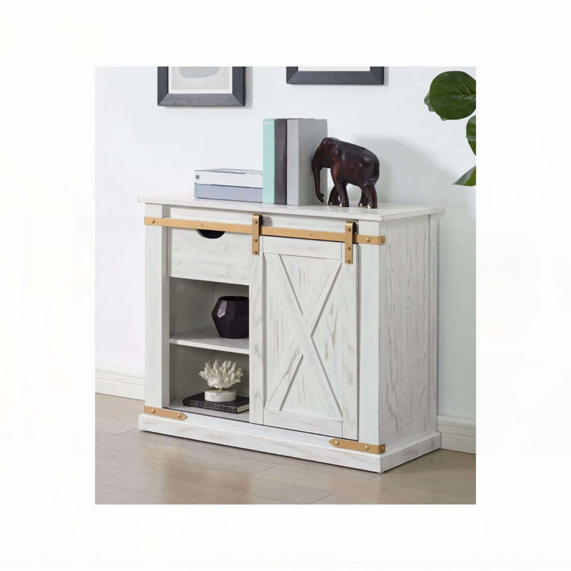 Table de salon de style rustique blanc antique 1pc