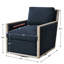 Fauteuil pivotant rembourré 27 po-1394753747
