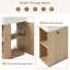Meuble-lavabo de 22 po à porte droite avec lavabo en céramique - grain de bois, rangement ouvert et fermé