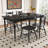 Black Rectangular Solid Wood Dining Table-1403274627