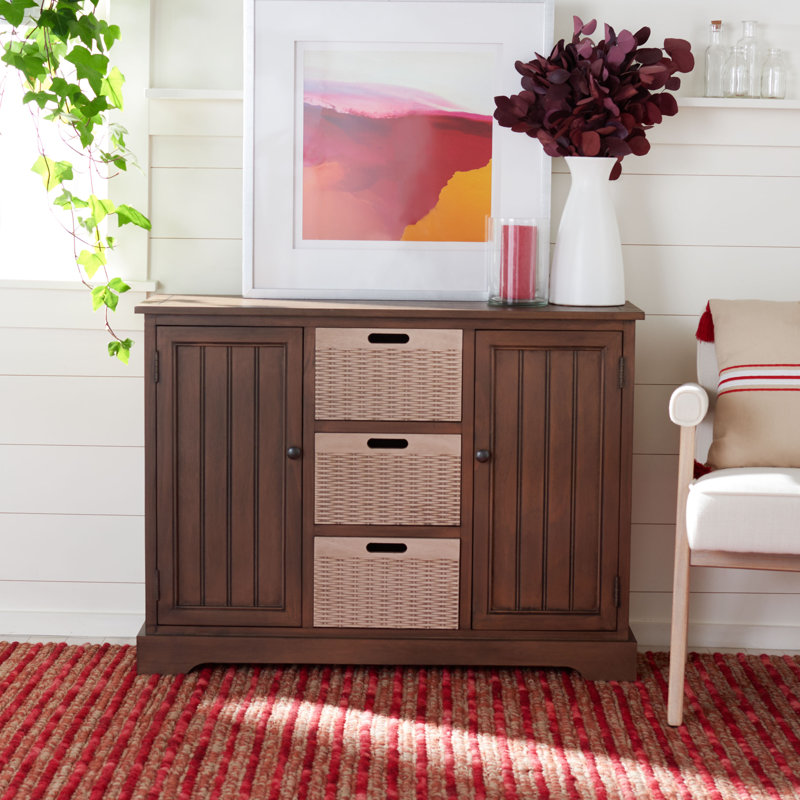 Paille 39.75'' Console Table, Brown/Natural 