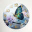 Horloge murale papillon en verre-174281310