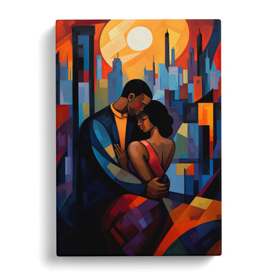 Lovers Modern - Wrapped Canvas
