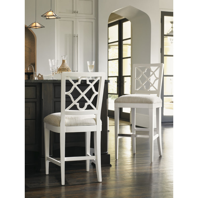 Tabouret de bar et de comptoir ivoire, Tabouret de comptoir (assise de 24 po de hauteur), Parchemin